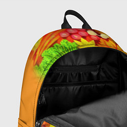 Рюкзак Плетеная корзина, полная фруктов и овощей, цвет: 3D-принт — фото 2