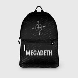 Рюкзак Megadeth glitch на темном фоне: символ, надпись, цвет: 3D-принт — фото 2