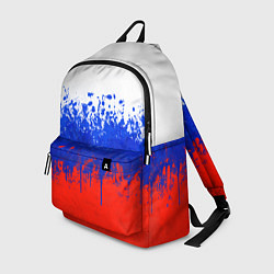 Рюкзак Флаг России с горизонтальными подтёками, цвет: 3D-принт