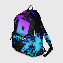 Рюкзак Roblox logo neon gradient, цвет: 3D-принт
