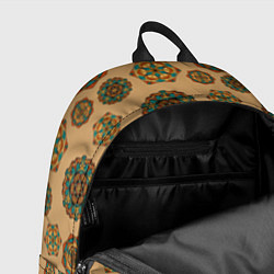 Рюкзак Мандалы на бежевом фоне, цвет: 3D-принт — фото 2