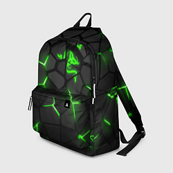 Рюкзак Razer green neon, цвет: 3D-принт