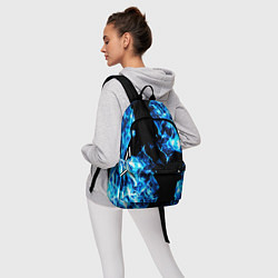 Рюкзак Красивый синий огонь, цвет: 3D-принт — фото 2