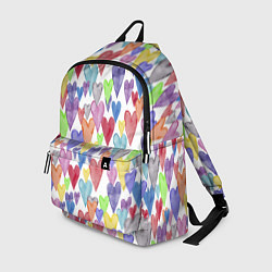 Рюкзак Разноцветные сердечки Калейдоскоп, цвет: 3D-принт
