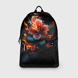 Рюкзак Огненный цветок на темном фоне, цвет: 3D-принт — фото 2