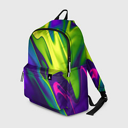 Рюкзак Сине-зелёное и фиолетовое абстрактное слияние, цвет: 3D-принт