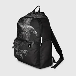 Рюкзак Черно-белый ворон, цвет: 3D-принт
