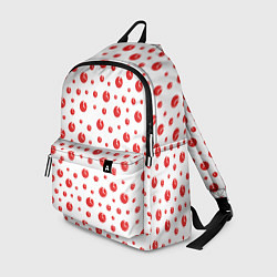Рюкзак Узор из красных шариков на белом фоне, цвет: 3D-принт
