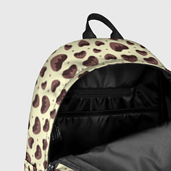 Рюкзак Узор из шоколадных сердец на желтом фоне, цвет: 3D-принт — фото 2