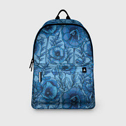 Рюкзак Синие цветы, цвет: 3D-принт — фото 2