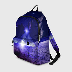 Рюкзак Синяя магическая пирамида, горы и космос, цвет: 3D-принт