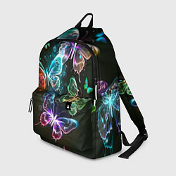 Рюкзак Неоновые дикие бабочки, цвет: 3D-принт