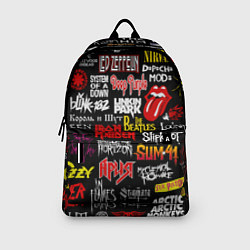Рюкзак Логотипы рок групп цветные, цвет: 3D-принт — фото 2