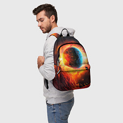 Рюкзак Планета в огненном космосе, цвет: 3D-принт — фото 2