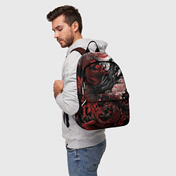 Рюкзак Красный Irezumi узор, цвет: 3D-принт — фото 2