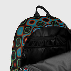 Рюкзак Зеленый круговой узор, цвет: 3D-принт — фото 2