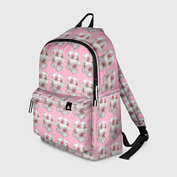 Рюкзак Flowers on a pink background, цвет: 3D-принт