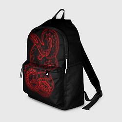 Рюкзак Красная неоновая змея, цвет: 3D-принт