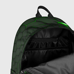 Рюкзак Разломленные плиты с зеленым пламенем, цвет: 3D-принт — фото 2