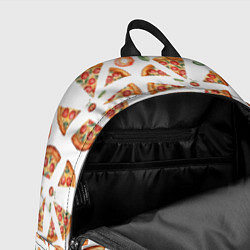 Рюкзак Кусочки пиццы - паттерн на белом, цвет: 3D-принт — фото 2
