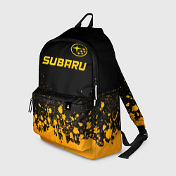 Рюкзак Subaru - gold gradient: символ сверху, цвет: 3D-принт
