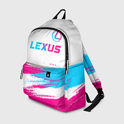 Рюкзак Lexus neon gradient style: символ сверху, цвет: 3D-принт