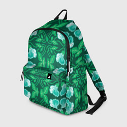 Рюкзак Зелёный цветочный паттерн, цвет: 3D-принт