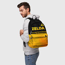 Рюкзак Zelda - gold gradient: символ сверху, цвет: 3D-принт — фото 2