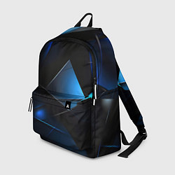 Рюкзак Черные и синие элементы, цвет: 3D-принт