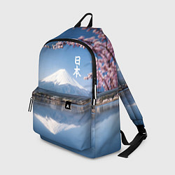 Рюкзак Цветущая сакура на фоне Фудзиямы - Япония, цвет: 3D-принт