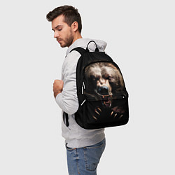 Рюкзак Бурый агрессивный медведь, цвет: 3D-принт — фото 2