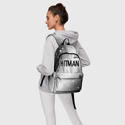 Рюкзак Hitman glitch на светлом фоне: символ сверху, цвет: 3D-принт — фото 2