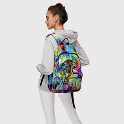 Рюкзак Маскировка хамелеона на фоне ярких красок, цвет: 3D-принт — фото 2