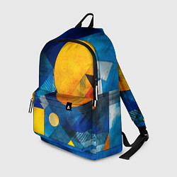 Рюкзак Жёлтая и синяя геометрия, цвет: 3D-принт