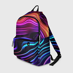 Рюкзак Неоновые волны, цвет: 3D-принт