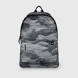 Рюкзак Черные абстрактные волны, цвет: 3D-принт — фото 2