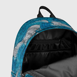 Рюкзак Голубые и белые волны, цвет: 3D-принт — фото 2