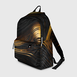 Рюкзак Black gold waves, цвет: 3D-принт