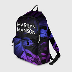 Рюкзак Marilyn Manson neon monstera, цвет: 3D-принт