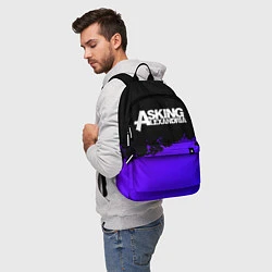 Рюкзак Asking Alexandria purple grunge, цвет: 3D-принт — фото 2