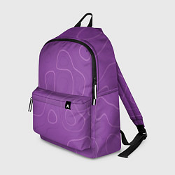Рюкзак Объемные разводы - яркий фиолетовый - узор Хуф и С, цвет: 3D-принт