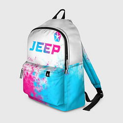 Рюкзак Jeep neon gradient style: символ сверху, цвет: 3D-принт