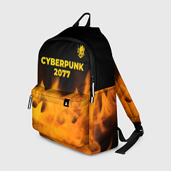 Рюкзак Cyberpunk 2077 - gold gradient: символ сверху, цвет: 3D-принт