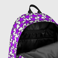 Рюкзак Ретро звёзды фиолетовые, цвет: 3D-принт — фото 2