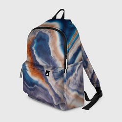 Рюкзак Текстура агата сине-оранжевая, цвет: 3D-принт