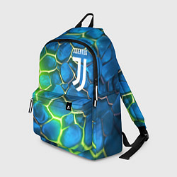 Рюкзак Juventus blue green neon, цвет: 3D-принт