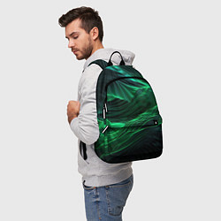 Рюкзак Зеленая абстракция, цвет: 3D-принт — фото 2