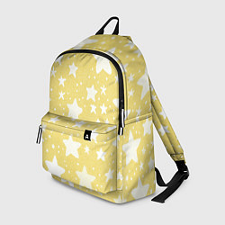 Рюкзак Большие звёзды жёлтый, цвет: 3D-принт