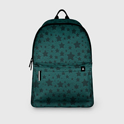 Рюкзак Звёзды чёрно-зелёный, цвет: 3D-принт — фото 2