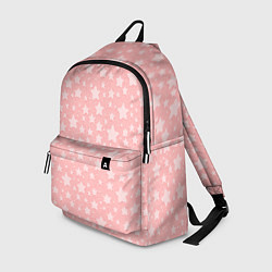Рюкзак Звёздочки бледно-розовый, цвет: 3D-принт